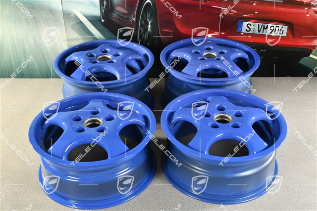 17-inch CUP I wheel set, 7J x 17 ET55 + 9J x 17 ET55, Maritime Blue