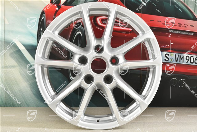 18'' Felga Cayenne Facelift 2014->, 8J x 18 ET 53, brylantowa srebrna