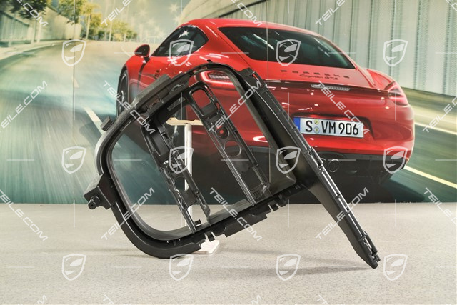 Front bumper, side ventilation grille, Black, R