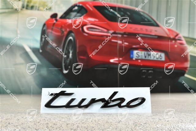 Badge / Emblem Turbo, Glossy Black