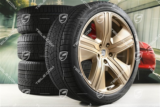 22" Macan Exclusive Design Winterräder Satz, Felgen 9J x 22 ET29 + 11J x 22 ET47 + Continental Winterreifen 255/40 R22 + 295/35 R22, neodyme