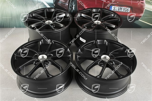 20" Felgensatz 718 Cayman GT4, Felgen 8,5J x 20 ET61 + 11J x 20 ET50, schwarz seidenmatt