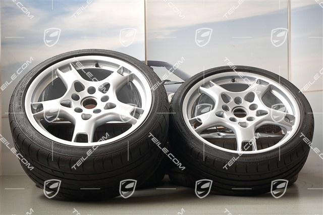 19-inch Carrera S summer wheel set, wheels  8J x 19 ET 57 + 11J x 19 ET 67 + NEW summer tyres 235/35 R19 + 295/30 R19