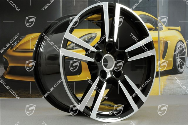 19" Komplet felg Turbo II, 8,5J x 19 ET56 + 11J x 19 ET51, do Turbo / Turbo S / GTS, czarny wysoki połysk