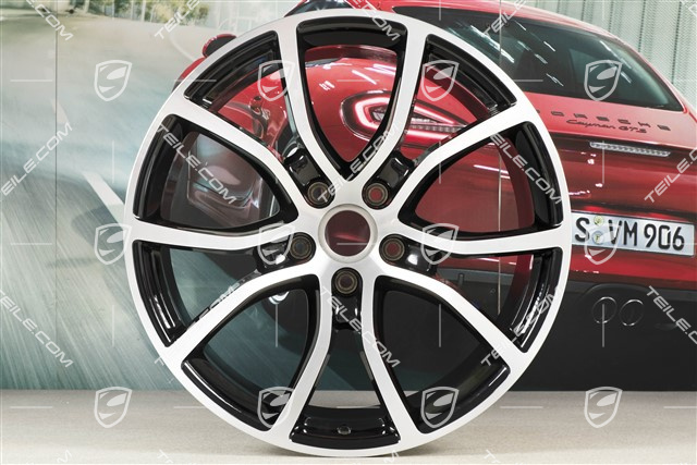 21" Felga Cayenne Exclusive Design, 11J x 21 ET49, czarny wysoki połysk