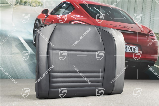 Back seat backrest, leather, metropole blue, Cabrio, R