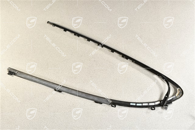 Moulding, Door channel, incl. sealing, rear, Black, R