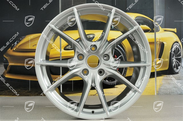 20" Komplet felg Carrera S IV, 8,5J x 20 ET49 + 11J x 20 ET56, do kół zimowych, C4/C4S/GTS, brylantowy chrom Brilliantchromlack