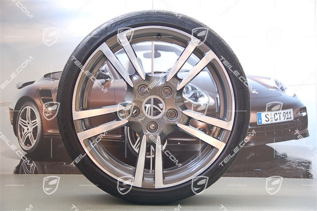 19" Sommerräder Satz TURBO II, Felgen 8J x 19 ET57 + 11J x 19 ET67 + NEUE Sommerreifen 235/35 ZR19 + 295/30 ZR19