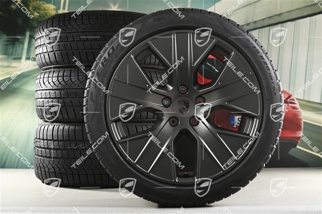 20" koła zimowe Turbo Aero, komplet, felgi 9J x 20 ET54 + 11J x 20 ET60 + NOWE opony zimowe Pirelli 245/45 R20 + 285/40 R20, Turbonite