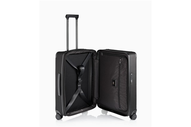 Porsche Design Roadster Nylon 4W Trolley, aus wasserabweisendem Nylon und Leder, schwarz, Größe M / 89 Liter, 310 x 470 x 680 mm