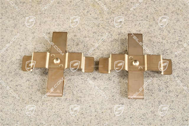 Spring, brake pad mouting kit / Front axle fixed caliper