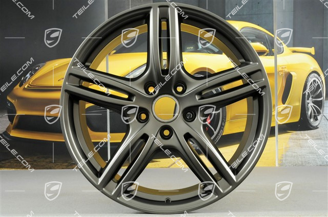 20" Felga Panamera Turbo, 10,5J x 20 ET71, do kół zimowych, Platinum satynowy mat