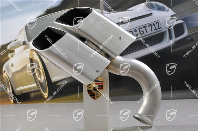 Sport Endrohr, aus poliertem Edelstahl, 4-Rohr Optik, R