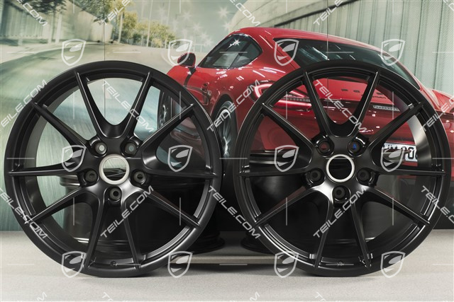 20-inch Carrera S (III) rims set, 8,5J x 20 RT51 + 11J x 20 ET70, black satin-matt