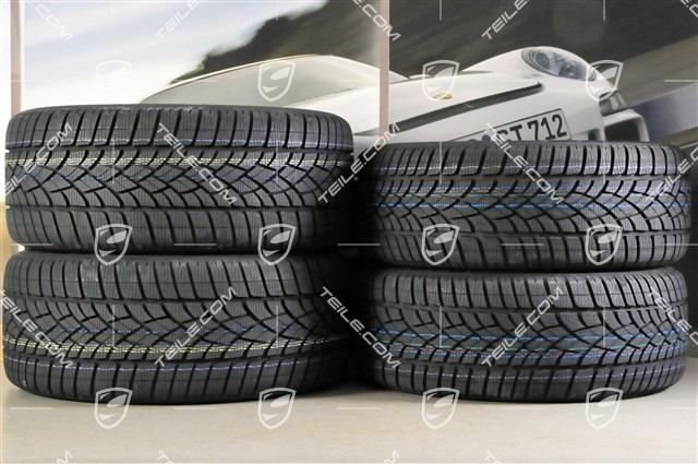 18" Cayman Winterräder Satz, 8J x 18 ET57 + 9J x 18 ET47 + NEUE Winterreifen Dunlop SP Winter Sport 3D 235/45 R18 + 265/45 R18, ohne RDK-Sensoren
