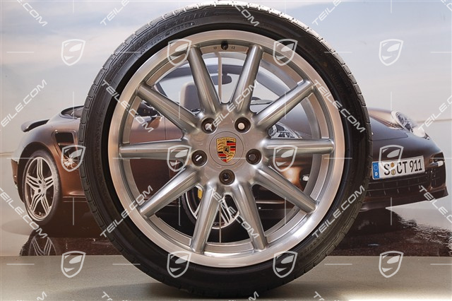 19-inch Carrera Sport summer wheel set, wheel rims 8,5J x 19 ET55 + 10J x 19 ET42 + NEW Michelin tyres 235/35 R19 + 265/35 R19, with TPMS