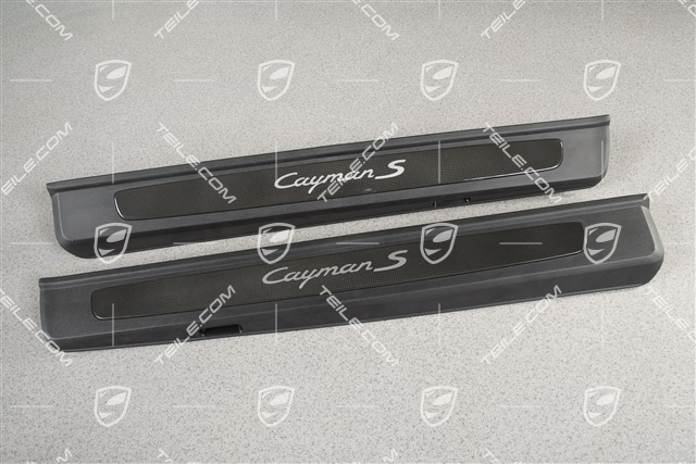 Blenden/Einstiegleisten, ohne Beleuchtung, Carbon, "Cayman S", Satz, L+R