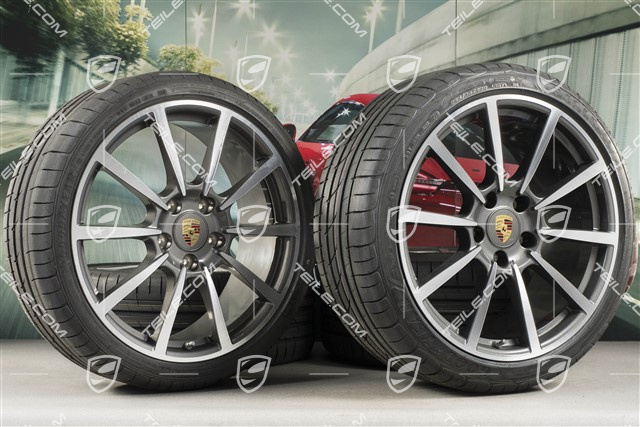 20" Carrera Classic Sommerräder Satz, Felgen 8J x 20 ET57 + 10J x 20 ET45 + GoodYear Sommerreifen 235/35 ZR20 + 265/35 ZR20, mit RDK-Sensoren