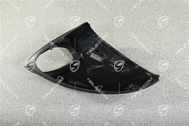 Spiegelgehäuse / Spiegel, Blende unten, Schwarz matt, L