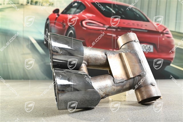 Exhaust pipe end, round, for standard exhaust, GTS, (dented)