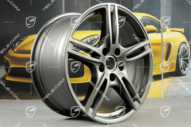 20" Felga Panamera Turbo, 10,5J x 20 ET71, do kół zimowych, Platinum satynowy mat