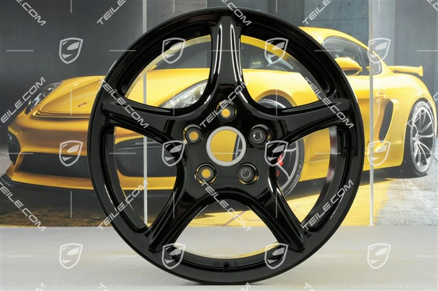 19-inch Carrera Classic wheel set, 8J x 19 ET57 + 11J x 19 ET51, black high gloss
