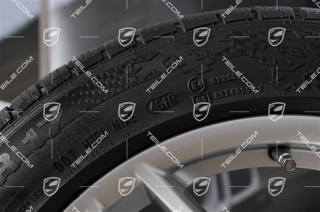 17-inch Boxster III winter wheel set, front wheels 7J x 17 ET55 + rear 8,5J x 17 ET40, tyres 205/55 R17 + 235/50 R17, without TPM