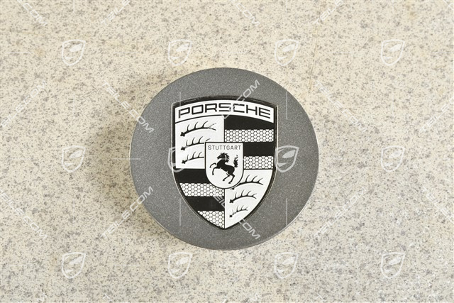 Hub cap, concave, monochrome crest, Titan