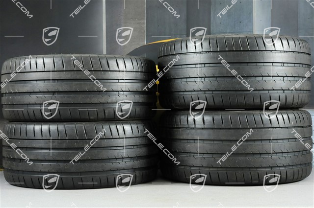 21" Turbo IV Sommerräder, Felgen 9,5J x 21 ET71 + 11,5J x 21 ET69 + Michelin Sommerreifen 275/35 ZR21 + 325/30 ZR21, mit RDK-Sensoren, nur für Turbo S E-Hybrid