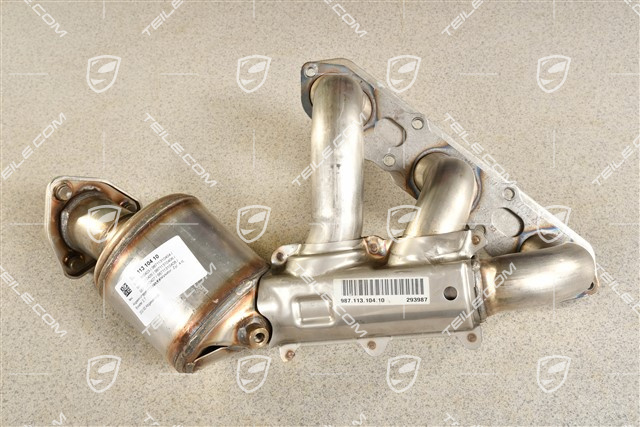 Exhaust manifold with pre-catalytic converter, cyl. 4-6, Boxster 2,7