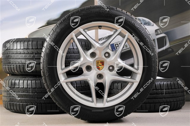 17-inch Boxster III winter wheel set, front wheels 7J x 17 ET55 + rear 8,5J x 17 ET40, tyres 205/55 R17 + 235/50 R17, without TPM