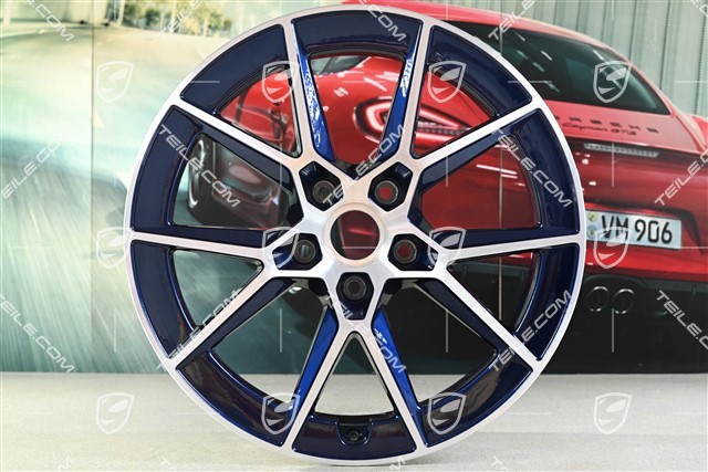 20" Carrera S wheel rim, 8.5J x 20 ET50, gentian blue