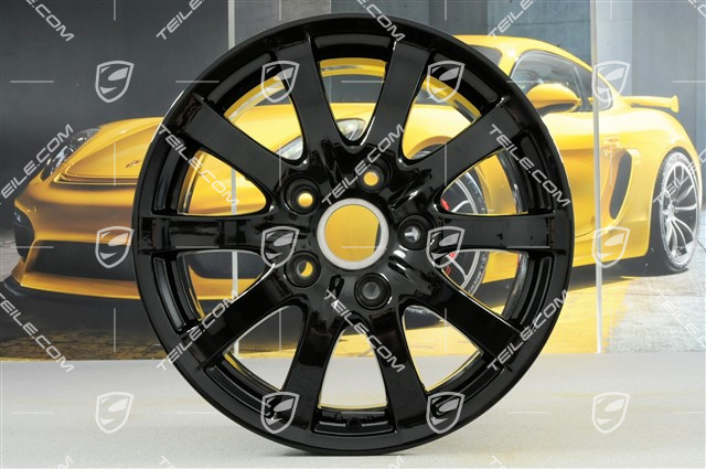17-inch "Cayenne V6" wheel, 7,5J x 17 ET53, black high gloss