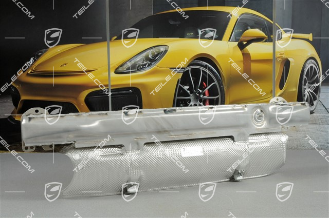 Bumper reinforcement, rear, with heat protection, Turbo Bumper reinforcement, rear, with heat protection, Turbo