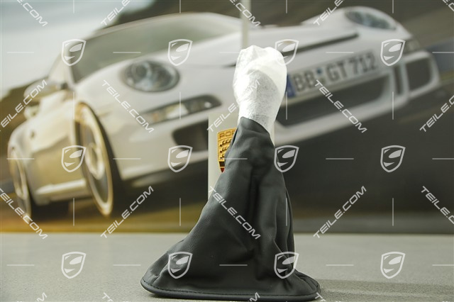 Gear shift knob, ALU-Look, black leather