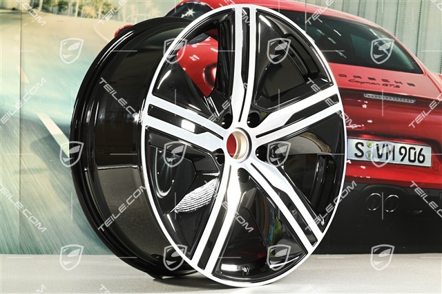22" felga Macan Exclusive Design, 9J x 22 ET29, czarny wysoki połysk, prawa