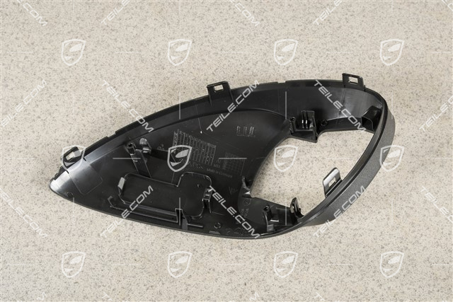 Spiegel, Blende unten, Manuell anklappbar, Schwarz, L