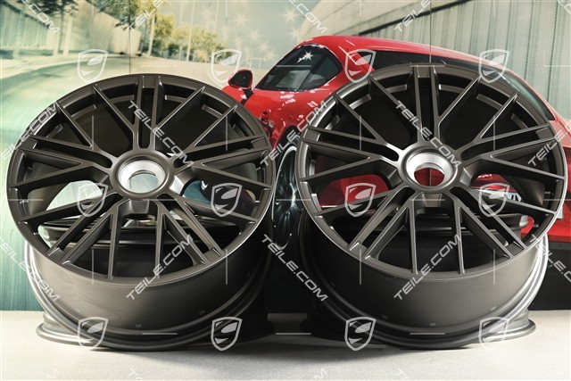21" Panamera Turbo S wheel rim set, central lock, 9.5J x 21 ET71 + 10.5J x 21 ET71, Turbonite