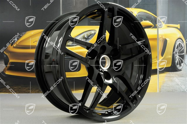 18" felga Macan S, 8J x 18 ET21, czarny wysoki połysk