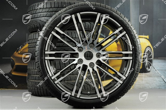 20-inch winter wheels set "Turbo", rims 8,5J x 20 ET51 + 11J x 20 ET52 + NEW Pirelli winter tires 245/35 R20 + 295/30 R20, with TPM