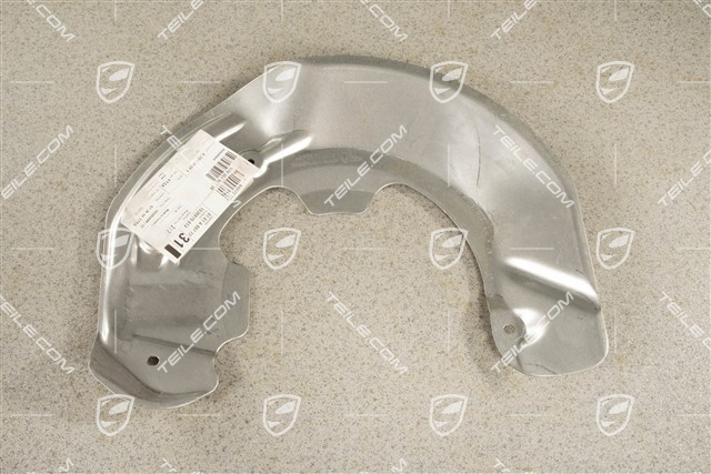 Front axle disc brake protective plate, L