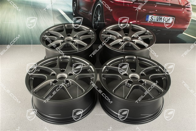 18-inch wheel rim set "Cayman III", 8J x 18 ET57 + 9J x 18 ET47, Platinum