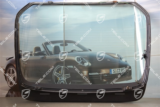 Rear hatch lid, with moulding and rear spoiler