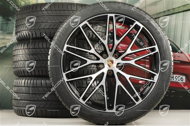 21" RS Spyder Design II summer wheel set, wheel rims 9,5J x 21 ET27 + 10J x 21 ET19 + NEW Michelin summer tyres 265/40 R21 + 295/35 R21, with TPM