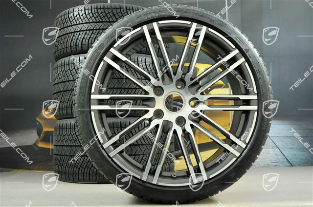 20" Winterräder Satz "Turbo", Felgen 8,5J x 20 ET51 + 11J x 20 ET56 + NEUE Michelin Pilot Alpin PA4 N1 Winterreifen 245/35 R20 + 295/30 R20, mit RDK-Sensoren 20" Winterräder Satz "Turbo", Felgen 8,5J x 20 ET51 + 11J x 20 ET56 + NEUE Michelin Pilot Alpin PA4 N1 Winterreifen 245/35 R20 + 295/30 R20, mit RDK-Sensoren
