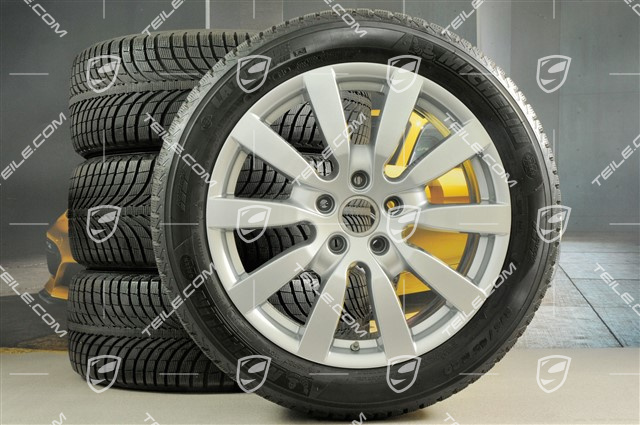20-inch winter wheels set "Cayenne SportDesign II" facelift 2014->, rims 9J x 20 ET57 + Michelin winter tyres 275/45 R20, with TPM