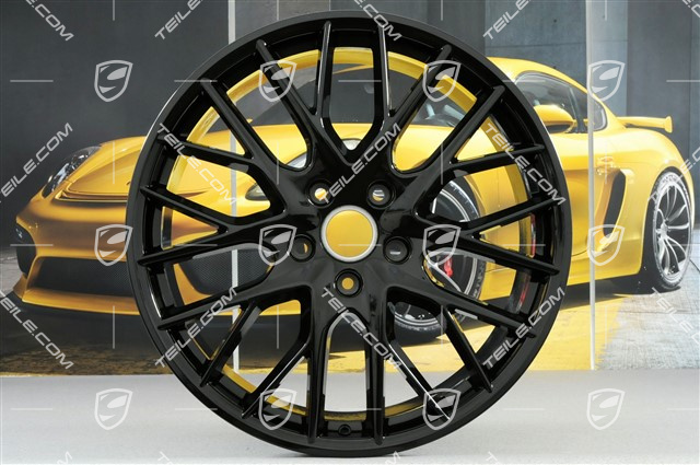 21" Felga Panamera Sport Design, 9,5J x 21 ET71, czarny wysoki połysk