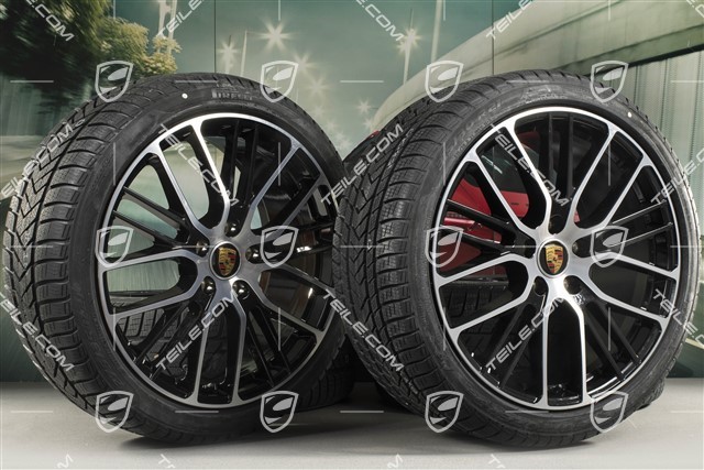 21-inch winter wheels set "Exclusive Design Sport", rims 9,5 J x 21 ET71 + 10,5 J x 21 ET71 + NEW Pirelli Sottozero III winter tires 275/35 R21 + 315/30 R21, black high gloss