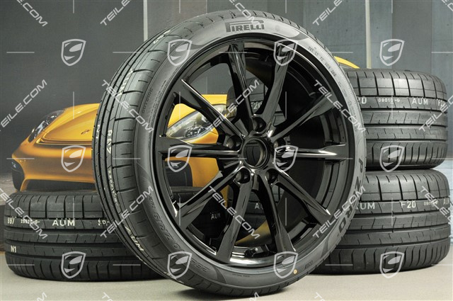 19-inch Boxster S summer wheel set, rims 8J x 19 ET57 + 10J x 19 ET45 + NEW Pirelli P Zero summer tyres 235/40 R19 + 265/40 R19